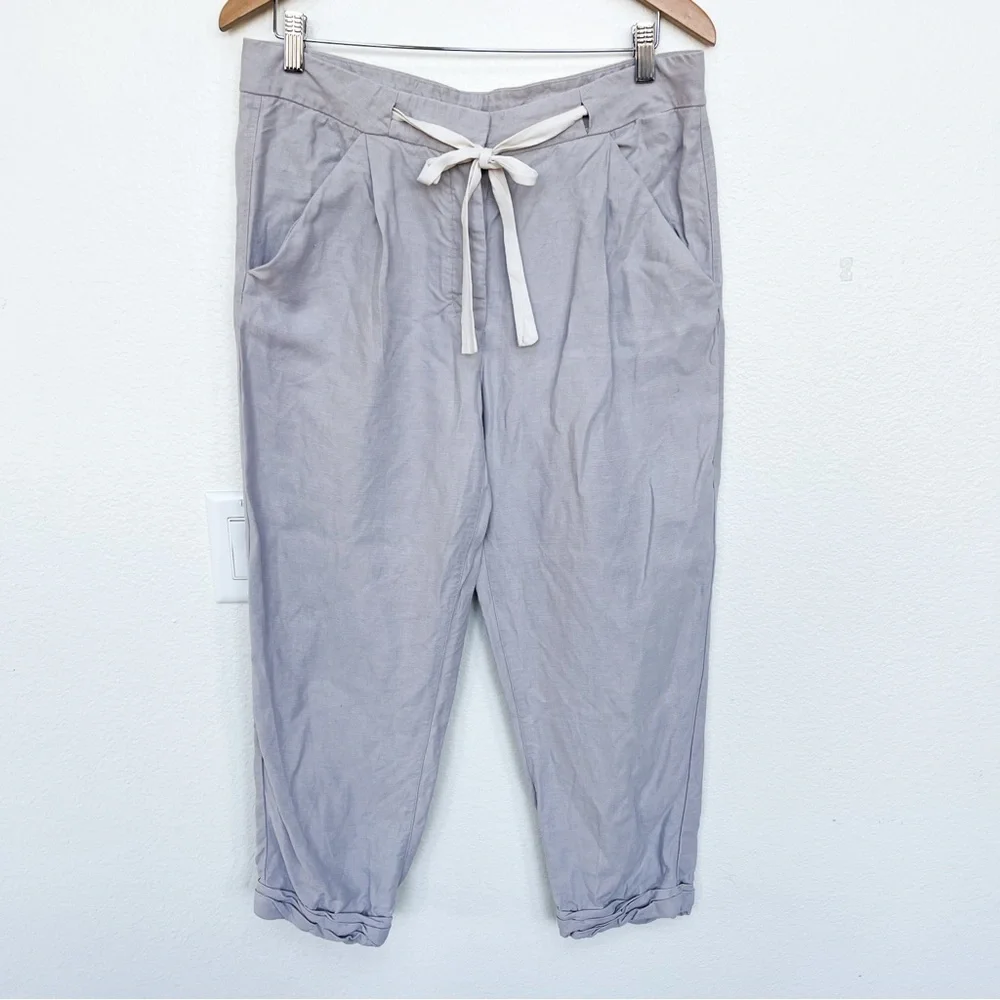 Wilfred Aritzia Allant Linen Pants Gray Size 8